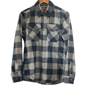 DIXXON Blue and Gray Plaid Shirt SIZE XS
